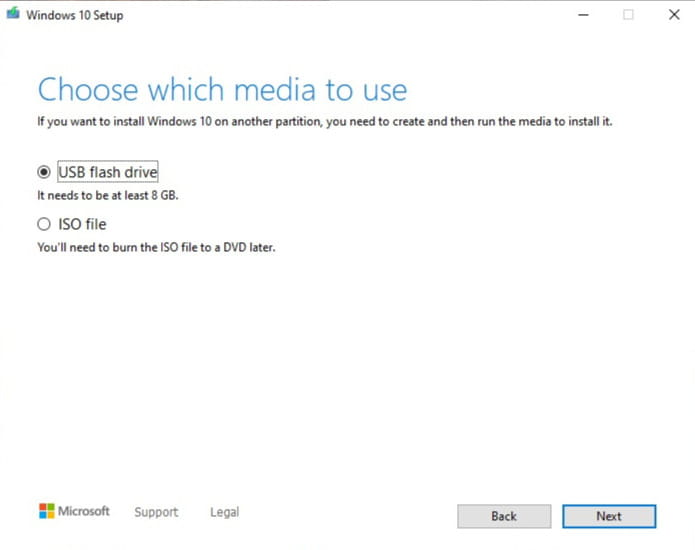 Create Windows 10 Bootable USB Free