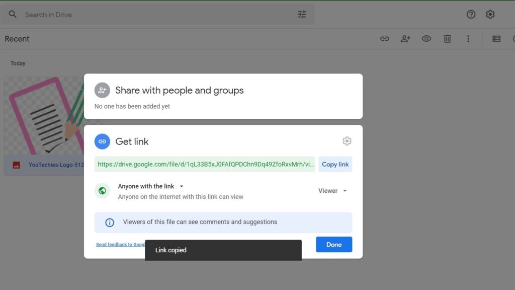 Get Shareable Link From Google Drive