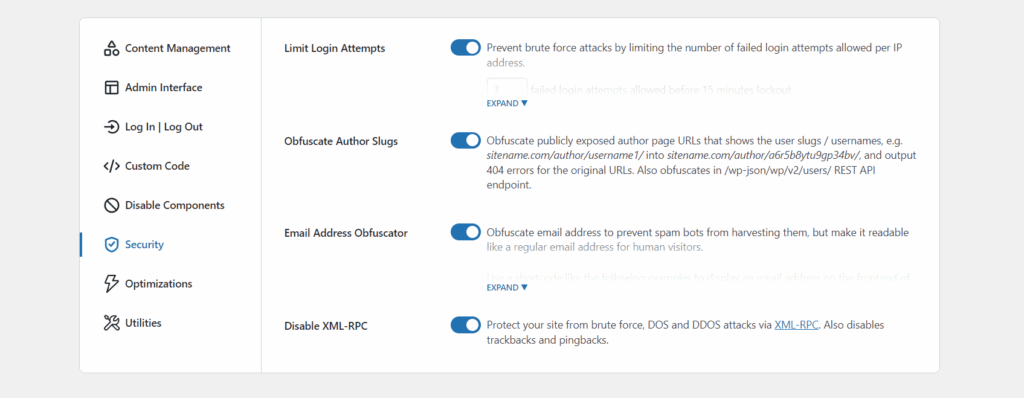 Limit Login Attempts Disable XML-RPC