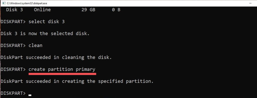 Create Bootable USB with CMD