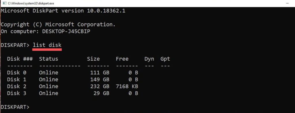 Create Bootable USB with CMD