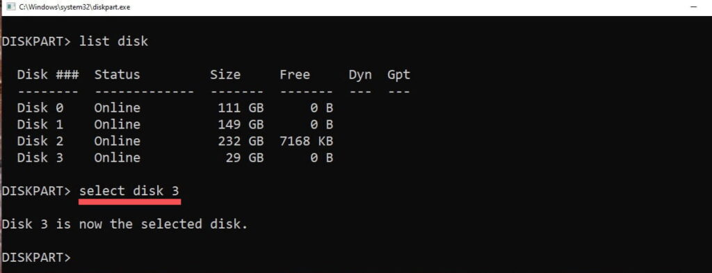 Create Bootable USB with CMD